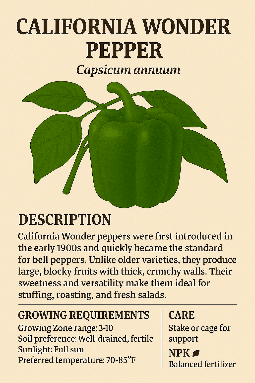 California Wonder Pepper logo